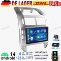DAB+ Autoradio Android 14 Carplay GPS KAM 8Core 6+128G Für VW Polo 9N 2001-09 FM
