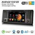 Android 14 CarPlay 64GB DAB+ Autoradio 8-Kern DSP Navi WiFi OBD2 BMW 5er E39 M5
