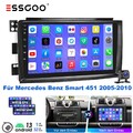 Für Mercedes Benz Smart Fortwo 451 05-10 Autoradio GPS Android 13 Carplay BT KAM