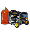 Gas- u. Benzin 3.300 Watt Stromaggregat Stromerzeuger K4000S-DF Kompak Ademax