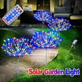 4/8x LED Solarleuchte Feuerwerk Licht Lichterkette Solarlampe Außen Garten Deko