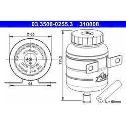 ATE 03.3508-0255.3 Ausgleichsbehälter, Bremsflüssigkeit Ausgleichsbehälter