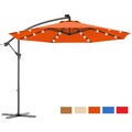 Sonnenschirm mit LED Ampelschirm Gartenschirm Solarlichtern Marktschirm Ø300cm