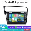 Android 14 Autoradio DAB+ Carplay GPS Navi DSP Für VW Golf 7 MK7 VII 2012-2018