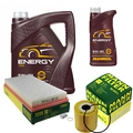 MANN Inspektionspaket 6 L MANNOL Energy 5W-30 für Volvo V40 Kombi 2.0 T 1.9 T4