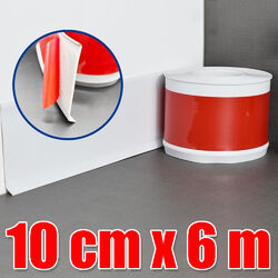6m PVC Weichsockelleiste Weich Fussleiste Selbstklebend Bodenleisten Weiß 10cm