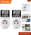 Benutzerfreundliche Digitale Steckdose mit Countdown und 2 Programmen, 2er Set
