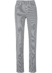 Straight Fit Stretch-Jeans gestreift Gr. 36 Dunkelblau Damenjeans Hose Pants Neu