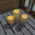 Homemory LED Outdoor Kerzen 3er set wasserdicht IP53 mit Fernbedienung Timer