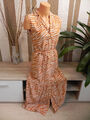Reken Maar * hübsches Maxi Kleid Sommerkleid Hemd-Blusen-Kleid Zebra * Gr. 36