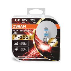 2x OSRAM Night Breaker H1 H3 H4 H7 H8 H11 D1S D2S D3S 150-220% Halogen Xenon LED