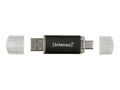 Intenso Twist Line 64 GB, USB-Stick anthrazit/transparent, USB-A 3.2 Gen 1, USB-