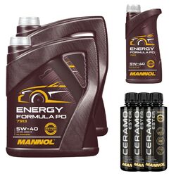 11L MANNOL Motoröl ENERGY FORMULA PD 5W-40 Inkl. 3x Additive Ceramo Ester