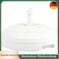 Sonnenschirmständer Sand Wasser 20L Kunststoff Rattan Weiß vidaXL