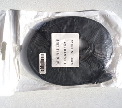 5m Netzwerkkabel CAT 6 DSL LAN  Kabel RJ45 Patchkabel Flachkabel PC Flach