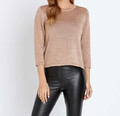 Pullover mit Glitzereffekt "rosé/beige" Gr. 46