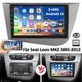 9"Carplay Für Seat Leon MK2 1P1 2005-2012 64G Autoradio Android 14 GPS Navi RDS