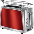 RUSSELL HOBBS Toaster Luna Solar 23220-56 Brötchenaufsatz 6 Stufen 1550 Watt rot