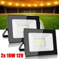 2x LED Fluter 10W Außen Strahler Scheinwerfer Flutlicht Garten leuchte Warmweiß