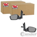 2x VAN WEZEL AUßENSPIEGEL SCHWARZ RAUH LINKS+RECHTS passend für SEAT MII SKODA