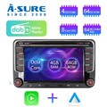 DAB+ 4+64G Android Autoradio Carplay für VW Golf 5 6 Polo 6R Tiguan Touran Caddy