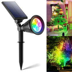 LED Solarleuchte Außen Garten Solarlampe Solar Wegeleuchte Wasserdicht StrahlerEin/Aus：Langes Drücken für 5 Sekunden ——Erstverwendung