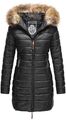 Marikoo Damen Winter Übergangs Jacke Winterjacke Stepp Mantel gesteppt lang B647