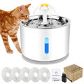 Trinkbrunnen Haustier Automatisch Wasserspender 2.4L für Katzen Hunde mit LED