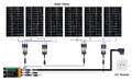900W Balkonkraftwerk Solaranlage 6x 150 Watt PV Solarpanel 600w Wechselrichter 