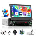 1 DIN DAB+ Autoradio mit Wireless Carplay Android Auto 7" Flip Out Player Kamera