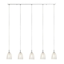 Hängelampe Esszimmer Deckenleuchte Design LED Pendel Leuchte Lampe G9 Chrom Glas