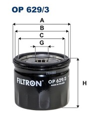 FILTRON Ölfilter OP 629/3 Anschraubfilter für FORD MAX HM HP DXA HN CB7 CEU KUGA