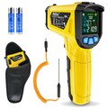 Infrarot Thermometer Digital Laser IR Pyrometer Berührungslos LCD Gelb