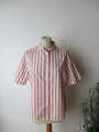 Eterna Damen Bluse Gr. 42 rot-weiß gestreift 1/2 Arm Baumwolle