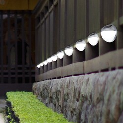 Solarleuchte Zaunlampe Außenlampe Wandleuchte Treppenleuchte grau LED 10er Set