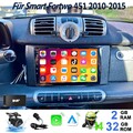 32G Android 14 Autoradio GPS Nav CarPlay Für Smart Fortwo 451 2010-2015 +Kam DAB