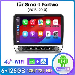 Android14 Für Mercedes Benz Smart Forfour Fortwo 453 Apple Carplay Autoradio GPS