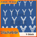Schlauchverbinder PP/PE 2,4mm 3,2mm~19,5mm Y-Stück Kunststoff Schlauch Verbinder
