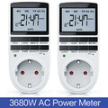 2x Zeitschaltuhr Steckdose Timer Digitale Zeitschalter Wochenzeitschaltuhr 3680W