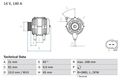BOSCH Lichtmaschine Generator Lima 0 986 044 470 +67.25€ Pfand für VW PASSAT B5