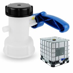 IBC Kugelhahn Auslaufhahn Für 2" Container Regenwassertank Adapter + Absperrhahn