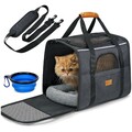 Robuste Katzentransportbox für große Katzen und Hunde bis 7 kg – Grau