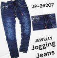 JEWELLY Damen Jogging Jeans Hose stretch dunkel Blau Waschung 34 36 38 40 42