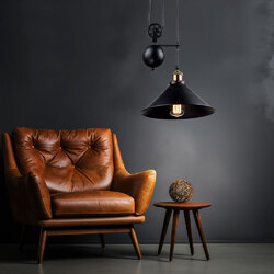 Zugpendellampe Hängelampe Pendelleuchte höhenverstellbar Wohnzimmerlampe H 180cm