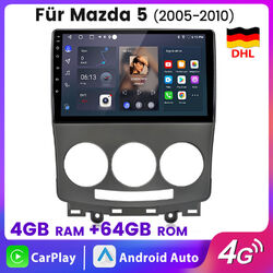 9" Android13 Autoradio Für Mazda 5 CR19 2005-2010 GPS Navi WIFI RDS Stereo 4+64G