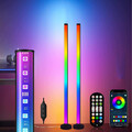 2x LED Stehleuchte RGB Dimmbar Farbig Stehlampe Lichtsäule Standleuchte Bunt 10W