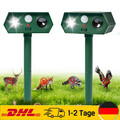 2STK Solar Katzenschreck Ultraschall Tiervertreiber mit Passiver Infrarotsensor