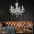 Kronleuchter Pendelleuchte Hängelampe Wohnzimmerlampe 5-Flammig E14 Chrom D 44cm