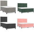 Boxspringbett mit Matratze & Kopfteil Samt Polsterbett Bettkasten Doppelbett #2