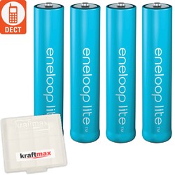 4 x Eneloop LITE AAA Micro Akkus - Akku für DECT Telefon -bis zu 3000 LADEZYKLEN